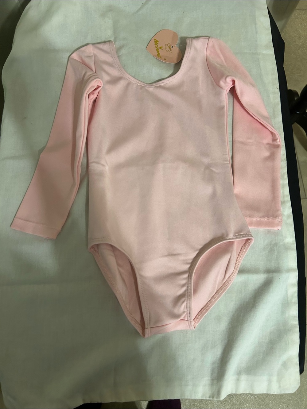 MdnMd Girls Pink Long Sleeve Ballet Leotard Size 110/US 4T-5T/NWT